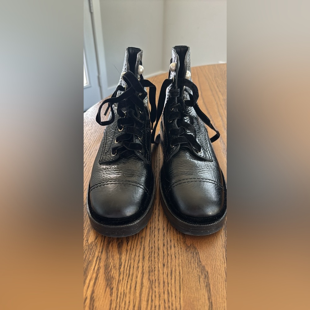 Chanel combat boots